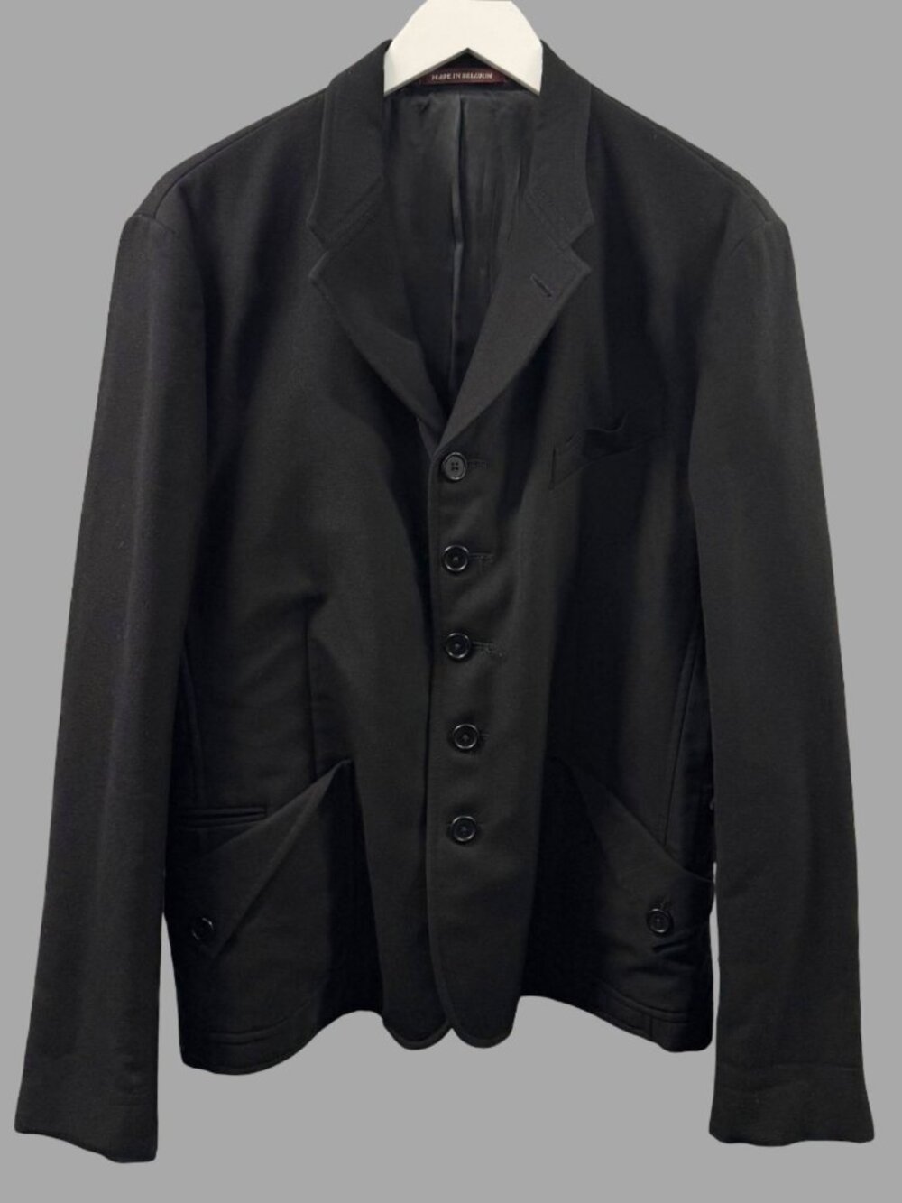 PAUL SMITH Black 5 Button Utility Blazer Jacket Wool Sz XL Flap Pockets